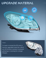 Nilight Headlight Assembly Compatible with 2008 2009 2010 2011 2012 Chevy Malibu 4 Door Halogen Factory Headlamp Chrome Housing Clear Reflector Headlamp Passenger and Driver Side, view 6