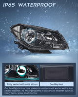 Nilight Headlight Assembly Compatible with 2008-2012 Chevy Malibu | 2008-2012 Chevy Malibu 4 Door Halogen Factory Headlamp Black Housing Clear Reflector Headlamp, view 5