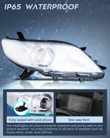 Nilight Headlight Assembly Compatible with 2011 2012 2013 2014 2015 2016 2017 2018 2019 2020 Toyota Sienna Chrome Housing Clear Reflector Clear Lens Headlights Replacement, view 4