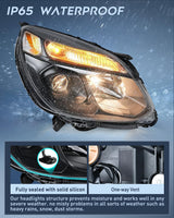 Nilight Headlight Assembly Compatible with 2016 2017 Chevy Equinox OE Style Projector Replacement Halogen Headlights Black Housing Clear Reflector Headlamp Passenger and Driver Side, view 4