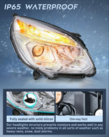 Nilight Headlight Assembly Compatible with 2016 2017 Chevy Equinox OE Style Projector Replacement Halogen Headlights Chrome Housing Clear Reflector Headlamp Passenger and Driver Side, view 4