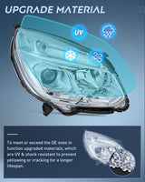 Nilight Headlight Assembly Compatible with 2016 2017 Chevy Equinox OE Style Projector Replacement Halogen Headlights Chrome Housing Clear Reflector Headlamp Passenger and Driver Side, view 5