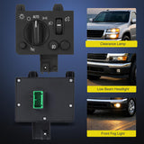 Nilight Headlight Dimmer Switch Compatible with 2004 2005 2006 2007 2008 2009 2010 2011 2012 Chevy Colorado 2004-2012 GMC Canyon 2006 Isuzu I280 I350 2007-2008 Isuzu I290 I370 w/Fog Light, view 4