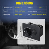 Nilight Headlight Dimmer Switch Compatible with 2005 2006 2007 2008 2009 2010 2011 Chrysler 300 2006-2012 Dodge Charger 2008-2011 Challenger 2005-2008 Magnum with Blue LED Light, view 6