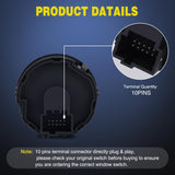 Nilight Headlight Dimmer Switch Compatible with 2009 2010 2011 2012 2013 2014 2015 2016 2017 2018 2019 Ford F150 2011-2019 Ford F250 F350 F450 F550 Super Duty 2010-2014 Lincoln Mark LT W/Fog Lights, view 5