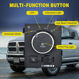 Nilight Headlight Dimmer Switch Compatible with 2010 Dodge Ram 1500 2500 3500 2011 2012 2013 2014 2015 2016 2017 2018 Ram 1500 2500 3500 4500 5500 2019-2023 Ram 1500 Classic w/Blue LED Light, view 3