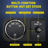 Nilight Headlight Dimmer Switch with Greenish LED Light Compatible with 2007 2008 2009 2010 2011 2013 Chevy Silverado 1500 2500HD 3500HD Tahoe 2007-2014GMC Sierra 2500HD 3500HD Yukon, view 2