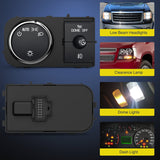 Nilight Headlight Dimmer Switch with Greenish LED Light Compatible with 2007 2008 2009 2010 2011 2013 Chevy Silverado 1500 2500HD 3500HD Tahoe 2007-2014GMC Sierra 2500HD 3500HD Yukon, view 3