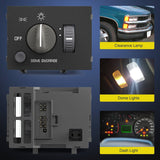Nilight Headlight Dimmer Switch with Yellowish LED Light Compatible with 1995-1999 Chevy Silverado 1500 Tahoe Astro 1995-1999 GMC Yukon 1999-2000 Cadillac Escalade, view 3