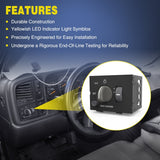 Nilight Headlight Dimmer Switch with Yellowish LED Light Compatible with 1995-1999 Chevy Silverado 1500 Tahoe Astro 1995-1999 GMC Yukon 1999-2000 Cadillac Escalade, view 6
