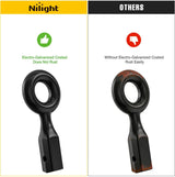 Nilight Heavy Duty Forged Receiver Mount Tow Eye 12,000 lb Towing Capacity | Fits 2 Inch Receivers Black Powdercoat Trailers and Towing Accessories, view 6