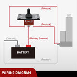 Nilight Heavy Duty Momentary Toggle Switch Waterproof 3 Pin 3 Position (ON)-Off-(ON) SPDT 12V DC 30A with Up-Down Mounting Panel and Weatherproof Cap Cover for Auto Car Marine Boat Automotive, view 3