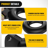 Nilight Heavy Duty Pintle Hitch Lunette Ring Tow Eye, 3 Inch ID, 26,455 lbs (12T) Capacity, Black Powdercoat,Trailers and Towing Accessories, view 3