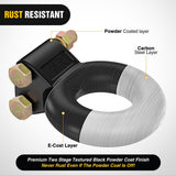 Nilight Heavy Duty Pintle Hitch Lunette Ring Tow Eye, 3 Inch ID, 26,455 lbs (12T) Capacity, Black Powdercoat,Trailers and Towing Accessories, view 4