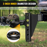 Nilight Heavy Duty Pintle Hitch Lunette Ring Tow Eye, 3 Inch ID, 26,455 lbs (12T) Capacity, Black Powdercoat,Trailers and Towing Accessories, view 6