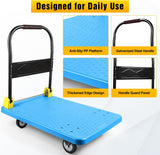 Nilight Heavy Duty Platform Cart 1100 lbs Push Cart Dolly with 5 Inch TPR Wheels 35.4 x 23.6 Inch PP Deck Flatbed Cart Platform Truck for Home Garage Warehouse Use Black, view 6