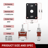 Nilight Heavy Duty Toggle Switch Waterproof 2 Pin 2 Position ON Off SPST 12V DC 30A with Mounting Panel and Weatherproof Cap Cover for Auto Car Marine Boat Automotive, view 2