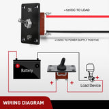 Nilight Heavy Duty Toggle Switch Waterproof 2 Pin 2 Position ON Off SPST 12V DC 30A with Mounting Panel and Weatherproof Cap Cover for Auto Car Marine Boat Automotive, view 3