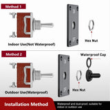 Nilight Heavy Duty Toggle Switch Waterproof 2 Pin 2 Position ON Off SPST 12V DC 30A with Mounting Panel and Weatherproof Cap Cover for Auto Car Marine Boat Automotive, view 5