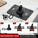 Nilight Heavy Duty Toggle Switch Waterproof 2 Pin 2 Position ON Off SPST 12V DC 30A with Mounting Panel and Weatherproof Cap Cover for Auto Car Marine Boat Automotive, view 6