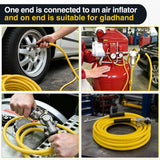 Nilight Heavy Duty Truck Tire Inflator Kit 3/8 in x 50 FT 300 PSI | Hybrid Air Hose with Universal Glad Hand and Air Chuck Lightweight Kink Resistant Semi Trailer Tractor Tire Inflation Hose, view 2