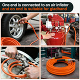 Nilight Heavy Duty Truck Tire Inflator Kit 3/8 in x 50 FT 300 PSI | Hybrid Air Hose with Universal Glad Hand and Air Chuck Lightweight Kink Resistant Semi Trailer Tractor Tire Inflation Hose, view 2