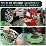 Nilight Heavy Duty Truck Tire Inflator Kit 3/8 in x 50 FT 300 PSI | Hybrid Air Hose with Universal Glad Hand and Air Chuck Lightweight Kink Resistant Semi Trailer Tractor Tire Inflation Hose, view 2