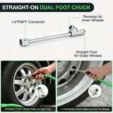 Nilight Heavy Duty Truck Tire Inflator Kit 3/8 in x 50 FT 300 PSI | Hybrid Air Hose with Universal Glad Hand and Air Chuck Lightweight Kink Resistant Semi Trailer Tractor Tire Inflation Hose, view 5