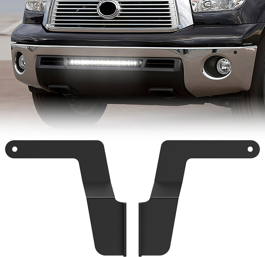 Nilight Hidden Bumper Mounting Bracket for 2007-2013 Toyota Tundra | Designed for 25 Inch Single Row Straight LED Light Bar,Heavy-Duty Steel,Front Lower Hidden Bumper Brackets