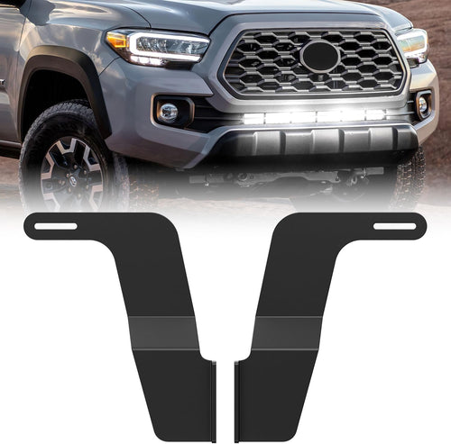 Nilight Hidden Bumper Mounting Bracket for 2016-2023 Toyota Tacoma | Designed for 32 Inch Single Double Row LED Light Bar,Heavy-Duty Steel,Front Lower Hidden Bumper Brackets