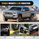 Nilight Hidden Bumper Mounting Bracket for 2016-2023 Toyota Tacoma | Designed for 32 Inch Single Double Row LED Light Bar,Heavy-Duty Steel,Front Lower Hidden Bumper Brackets, view 5