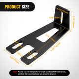 Nilight Hidden Bumper Mounting Brackets for 2009-2018 Dodge Ram 2500 3500 | Designed for 20 Inch Straight LED Light Bar,Heavy-Duty Steel,Front Lower Hidden Bumper Brackets, view 2