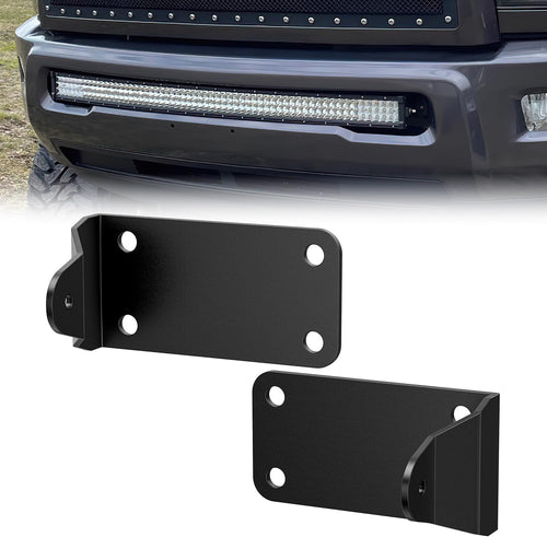 Nilight Hidden Bumper Mounting Brackets for 2010-2020 Dodge Ram 2500 3500 | Designed for 40 Inch Single Double Row Curved LED Light Bar,Heavy-Duty Steel,Front Lower Hidden Bumper Brackets
