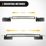Nilight Hidden Bumper Mounting Brackets for 2010-2020 Dodge Ram 2500 3500 | Designed for 40 Inch Single Double Row Curved LED Light Bar,Heavy-Duty Steel,Front Lower Hidden Bumper Brackets, view 5