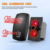 Nilight High Low Beam Headlights Rocker Switch Toggle On/Off/On DPDT 7Pin 12V 24V High/Low Jumper Wires for Cars Trucks Caravans Trailer Tractor RV SUV ATV UTV, view 2