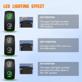 Nilight High Low Beam Headlights Rocker Switch Toggle On/Off/On DPDT 7Pin 12V 24V High/Low Jumper Wires for Cars Trucks Caravans Trailer Tractor RV SUV ATV UTV, view 4