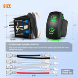 Nilight High Low Beam Headlights Rocker Switch Toggle On/Off/On DPDT 7Pin 12V 24V High/Low Jumper Wires for Cars Trucks Caravans Trailer Tractor RV SUV ATV UTV, view 6