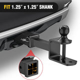 Nilight Hitch Adapter 1-1/4 Inch x 6 Inch Combo Bar Trailer Receiver Tube Weld-on Raw Steel Hitch Bar, view 6