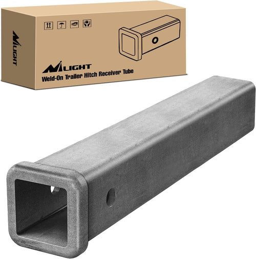 Nilight Hitch Adapter 2 Inch x 12 Inch Combo Bar Trailer Receiver Tube Weld-on Raw Steel Hitch Bar
