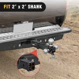 Nilight Hitch Adapter 2 Inch x 12 Inch Combo Bar Trailer Receiver Tube Weld-on Raw Steel Hitch Bar, view 6
