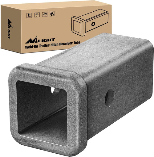 Nilight Hitch Adapter 2 Inch x 6 Inch Combo Bar Trailer Receiver Tube Weld-on Raw Steel Hitch Bar