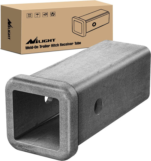 Nilight Hitch Adapter 2 Inch x 7 Inch Combo Bar Trailer Receiver Tube Weld-on Raw Steel Hitch Bar