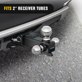 Nilight Hitch Ball Mount, 1-7/8in, 2in, 2-5/16in Balls and Tow Hook (2in Shank, 10000 lbs), view 6