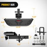Nilight Hitch Step 2 Inch Receiver Universal with LED Light, Pin Lock and U-Bolts Stabilize,Rear Bumper Guard for Pickups Trucks Vans SUVs ATVs, view 2