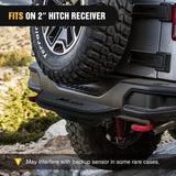 Nilight Hitch Step 2inch Hitch Receiver Rear Bumper Guard Protector Upgraded Textured Black Step Bar with Hitch Lock & U-Bolts Stabilize, view 5