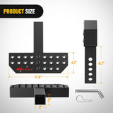 Nilight Hitch Step with 2 Inch Hitch Receiver Rear Bumper Guard Protector 11.9 Inch with 5/8 Inch Hitch Pin Clip Upgraded Textured Black Anti Slip Hitch Step Bar for Pickup Truck Car SUV, view 2