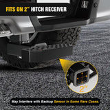 Nilight Hitch Step with 2 Inch Hitch Receiver Rear Bumper Guard Protector 11.9 Inch with 5/8 Inch Hitch Pin Clip Upgraded Textured Black Anti Slip Hitch Step Bar for Pickup Truck Car SUV, view 6
