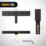 Nilight Hitch Step with 2Inch Hitch Receiver Rear Bumper Guard Protector 23.5 Inch with 5/8Inch Hitch Pin Clip Upgraded Textured Black Anti Slip Hitch Step Bar for Pickup Truck Car SUV, view 2
