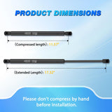 Nilight Hood Gas Struts Lift Supports 4339 for 2000-2005 Ford Excursion 1999-2005 Ford F-250 F-350 F-450 F-550 Super Duty Spring Shocks 18 Inch, 2PCS Set Rod, view 4