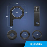 Nilight Horizontal Bar Clamp Mount Bracket Kits 1in-1.5in-1.75in-2in (4 Pairs), view 4
